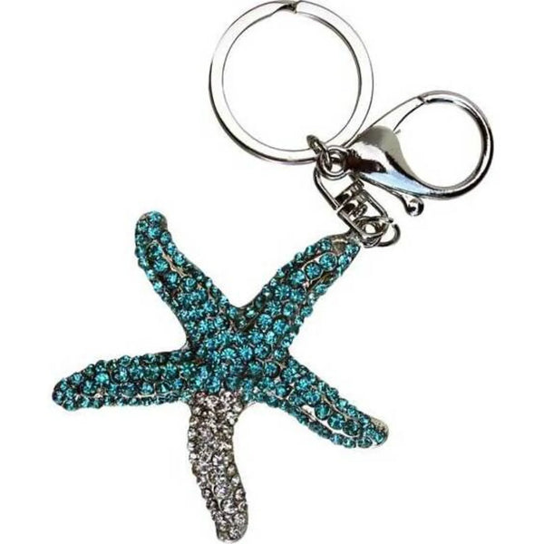 Blue Starfish Keyring