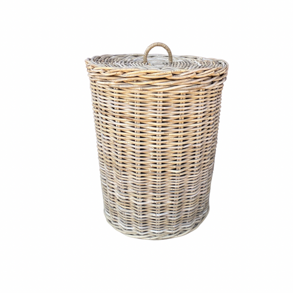 Round Laundry Basket with Lid