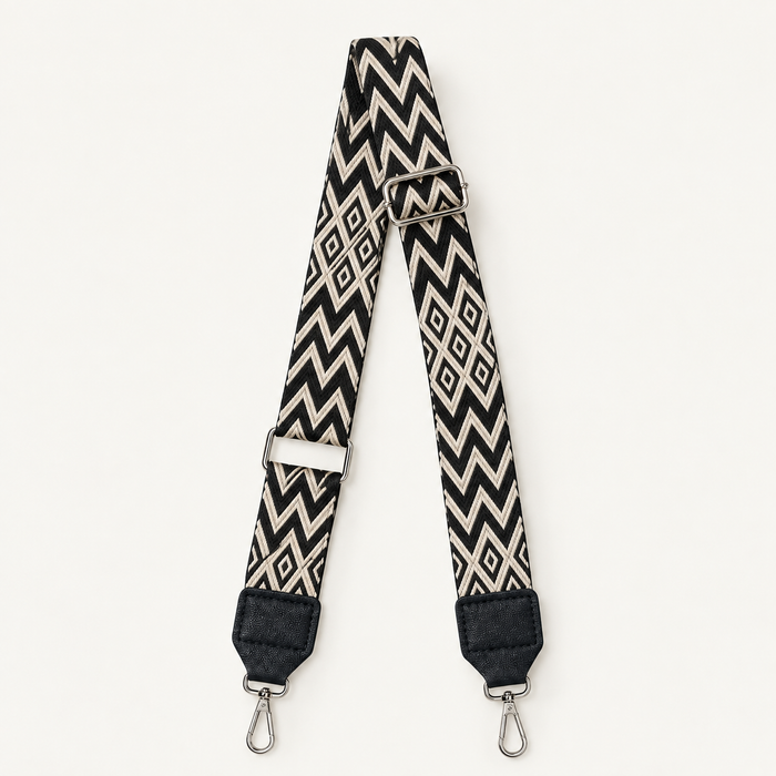 Black Chevron Adjustable Bag Strap