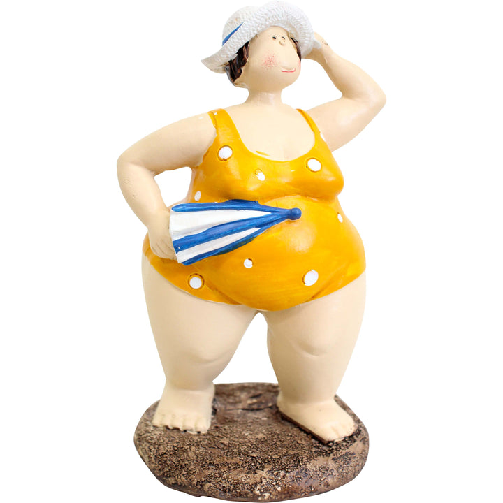 Edith in her pretty yellow swimsuit