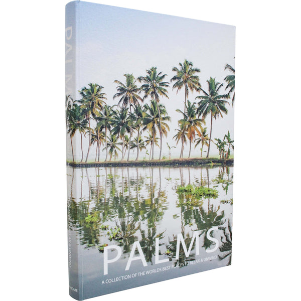 Palm tree decorative book box – stylish storage box for small items, coastal home décor, coffee table or shelf organization.”