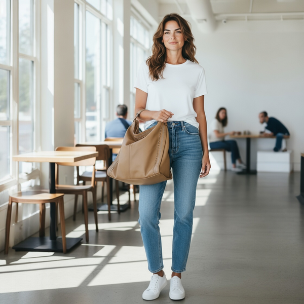 Golden Hour Studded Shoulder Bag