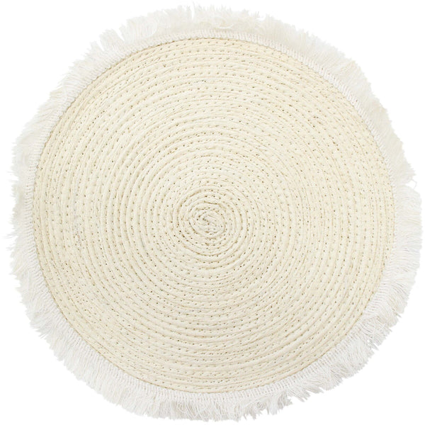 Abud Natural Fringed Placemat