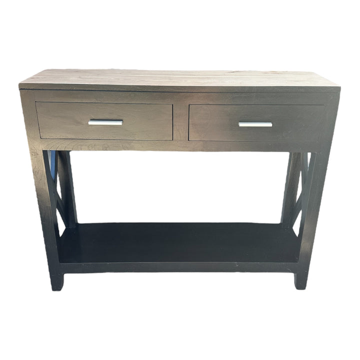 Black timber entry table