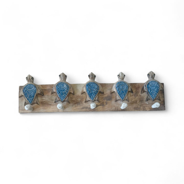 Coastal inspired decor thats practical. Hand crafted using sustainable timber, these turtle wall hooks are great coastal decor pieces to style your home