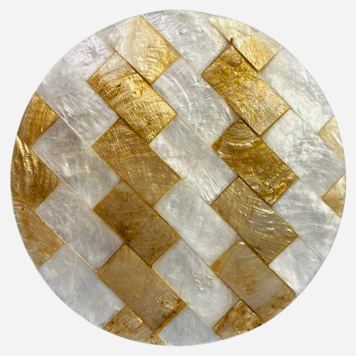 Natural shell coaster in our gilded finish