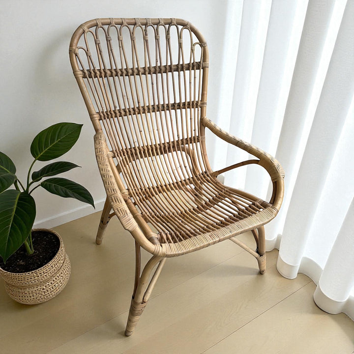 Versatile natural rattan chair combining comfort, craftsmanship, and effortless charm