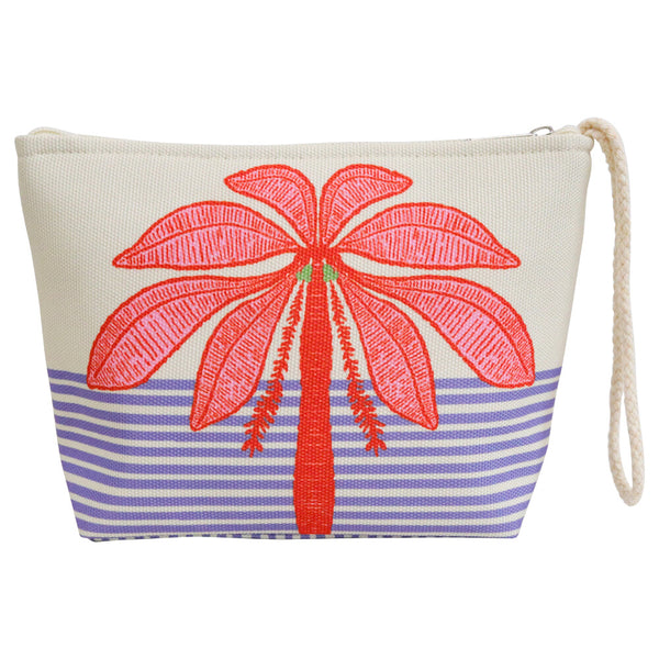 Bright vibrant summer palm with a nautical twist with lilac stripes