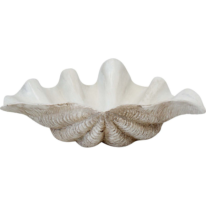 decorative resin clam shell bowl - coastal decor
