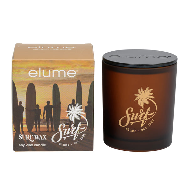 Surf Wax scented candle with fresh beach-inspired fragrance in coastal-style jar
