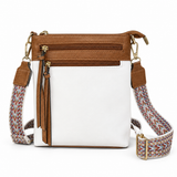 Sophie Cross body Bag - Brown/White