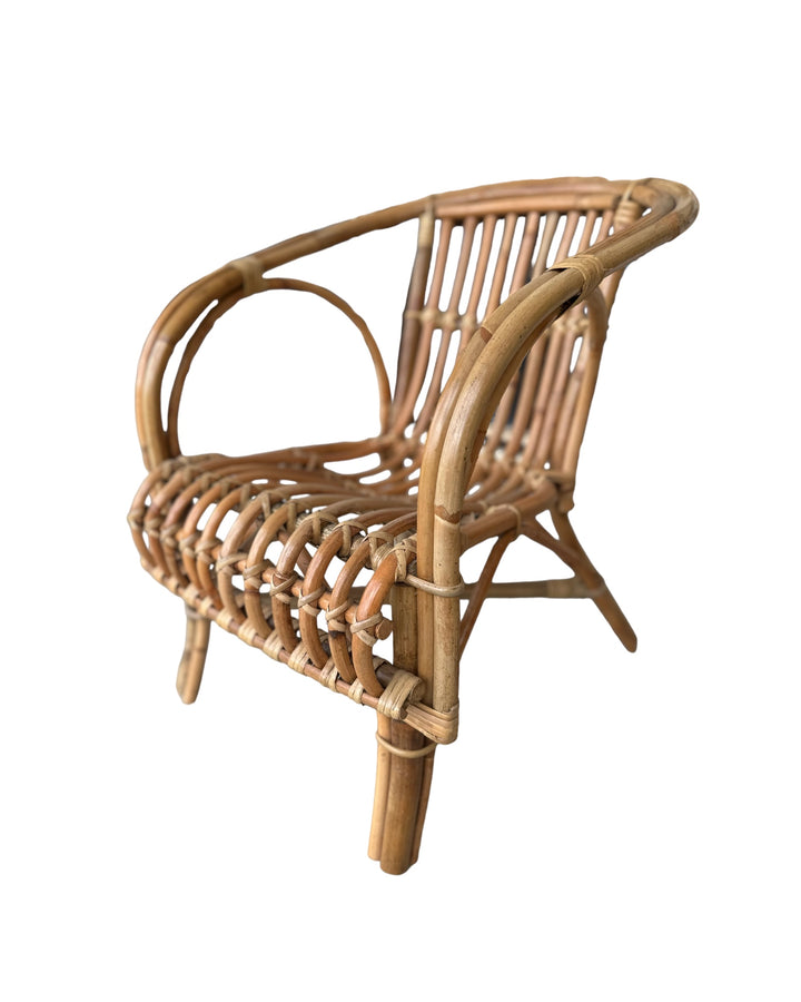 Natural cane kids chair