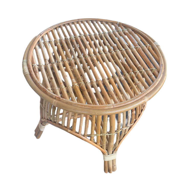 Round cane side table to compliment oz cane chairs