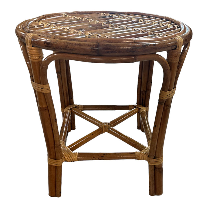 Natural cane side table to pair with oz chairs or to incorporate with your pieces at home