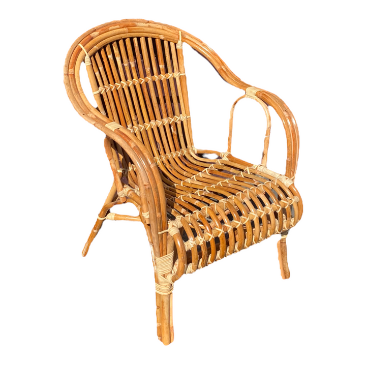 Natural single oz cane arm chair