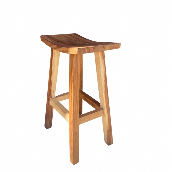 fixed top timber hardwood kitchen stool
